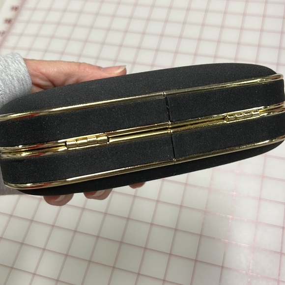 Evening Cocktail NWT Black & Gold Shoulder/Clutch Option Wedding Prom Purse - Picture 10 of 12